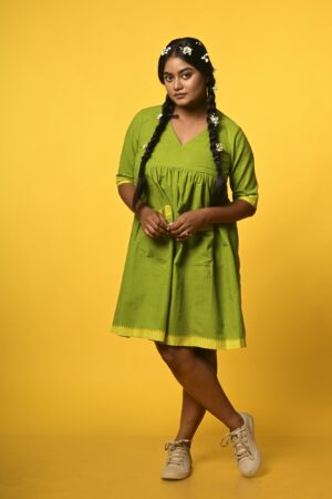 Spring Zinia : Mangalgiri Cotton Dress